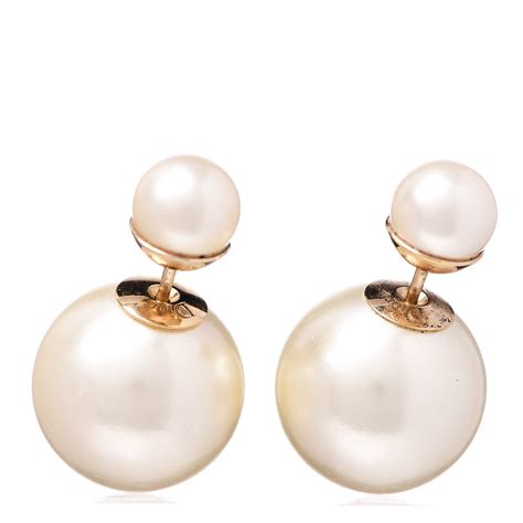 dior pearl earrings tribal